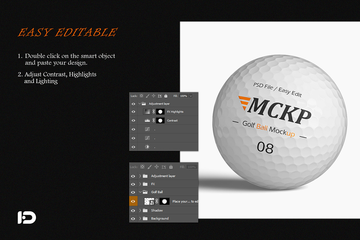 Golf Ball Mockup Set, an Advertising Mockup by ForgeDesign (Photo 3 of 7)