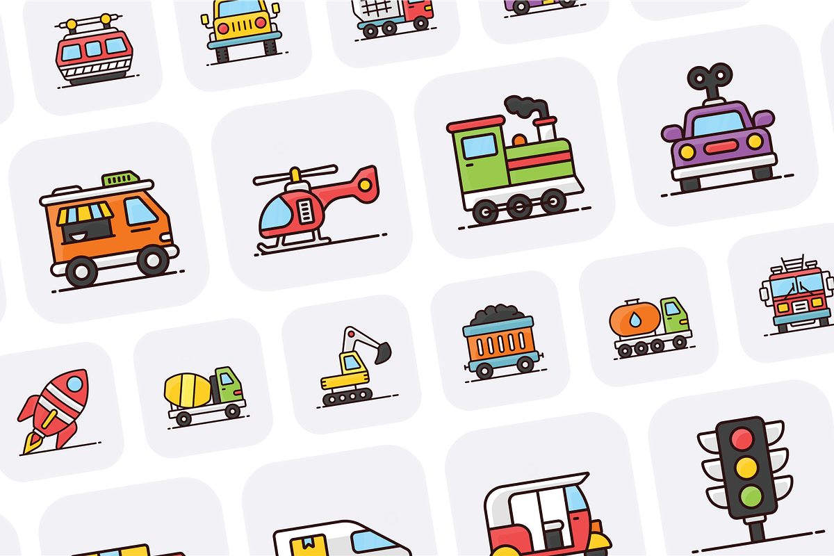Transportation Icon Set, a Duotone Icon by Brickclay (Photo 6 of 9)