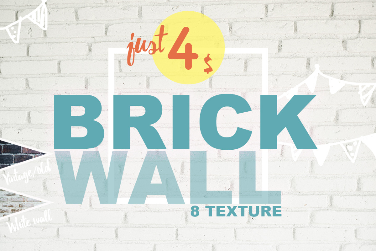 8 Brick wall texture selected, a Texture Graphic by photo3idea (Photo 1 of 5)