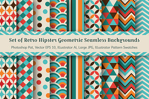 9 Geometric Seamless Backgrounds