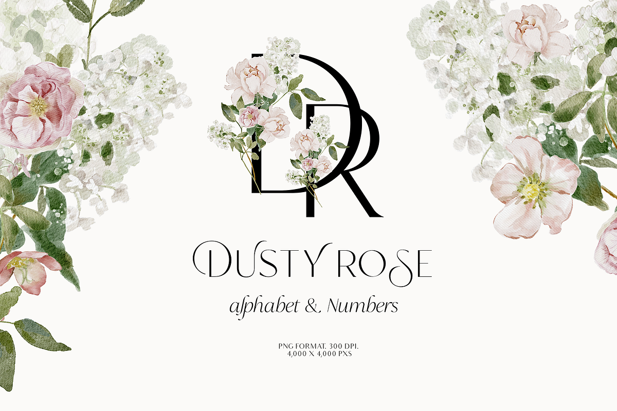 Dusty Rose fall watercolor flowers, a Decorative Illustration by Grace Noboa Illustrations (Photo 10 of 10)