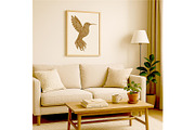 Floral Hummingbird Wall Art Elegant, a Background Graphic by LaseredNinja (Thumbnail 6 of 7)