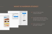 Marker Studio | Procreate Brushes, a Brush Add-On by Katsia Liat (Jazwinska) (Thumbnail 2 of 10)
