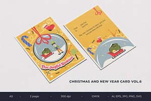 Christmas And New Year Card Vol.6, an Invitation Template by Bewalrus Studio