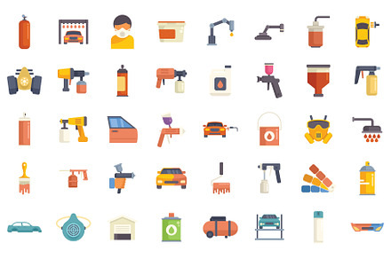 Car painting services and equipment, a Transportation Illustration by Ylivdesign