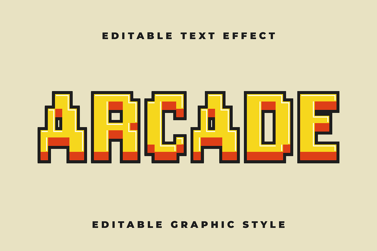 Retro Arcade Pixel Text Effect preview 3