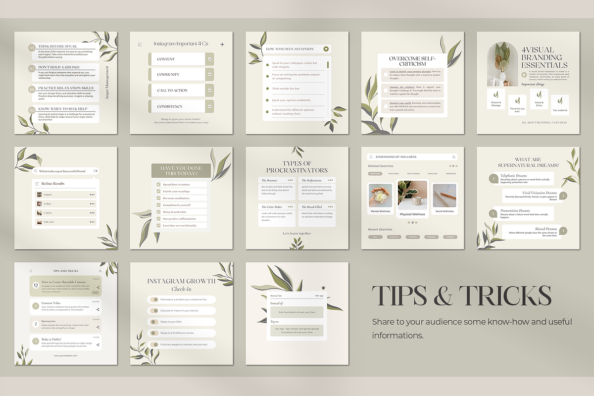 Instagram for Coach Botanical, a Social Media Template by Analogi Studio (Photo 7 of 30)