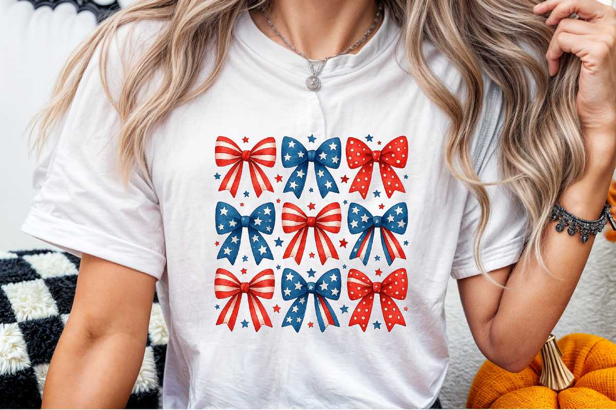 Patriotic Bows Transparent PNG Clipa, an Illustration by Sublimation Artist (Photo 7 of 9)