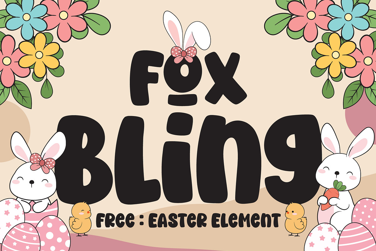 Fox Bling Font, a Handwritten Font by Fox7 By Rattana (Photo 1 of 9)