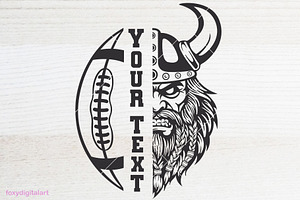 Viking Football Logo SVG Mascot