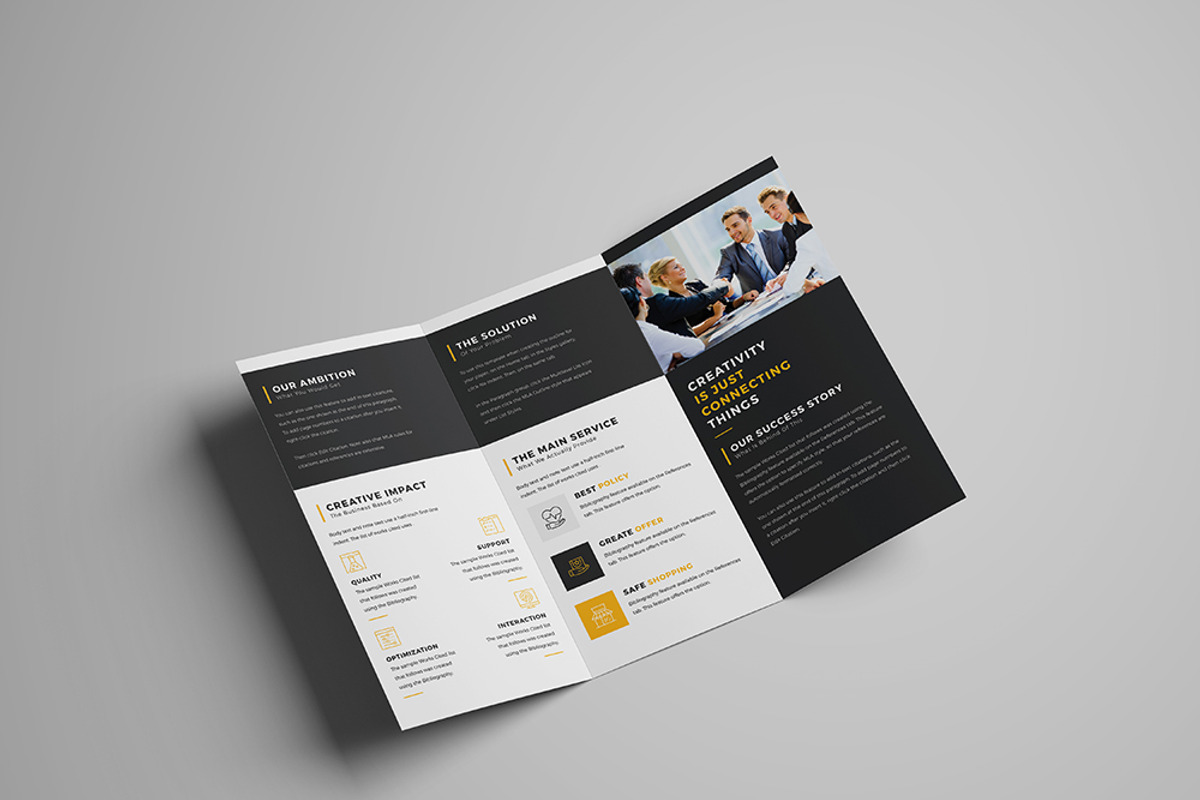 Minimalistic Tri-fold Brochure, a Brochure Template by TheFeture (Photo 6 of 9)
