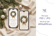 Christmas iPhone Screen Mockup PSD, a Mockup by Mie Mockup Studio (Thumbnail 2 of 4)