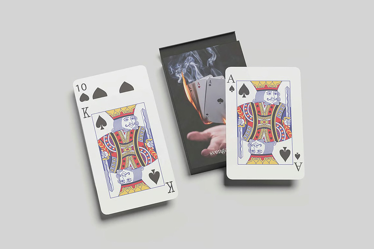 Playing Card Mockup, an Advertising Mockup by Se٧enStudio (Photo 1 of 4)