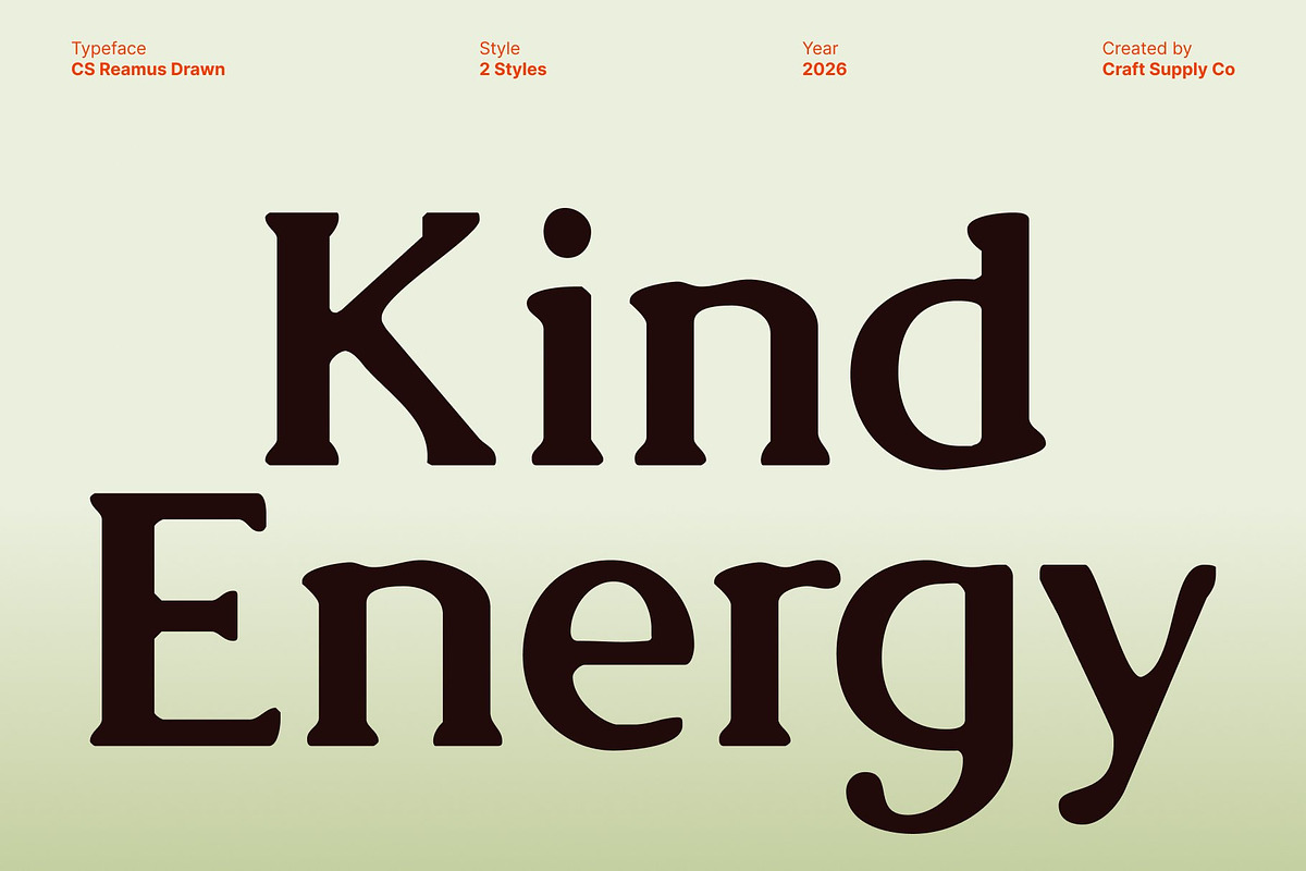 CS Reamus Drawn, a Serif Font by Craft Supply Co. (Photo 3 of 8)