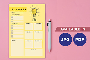 Idea Planner Ready To Print