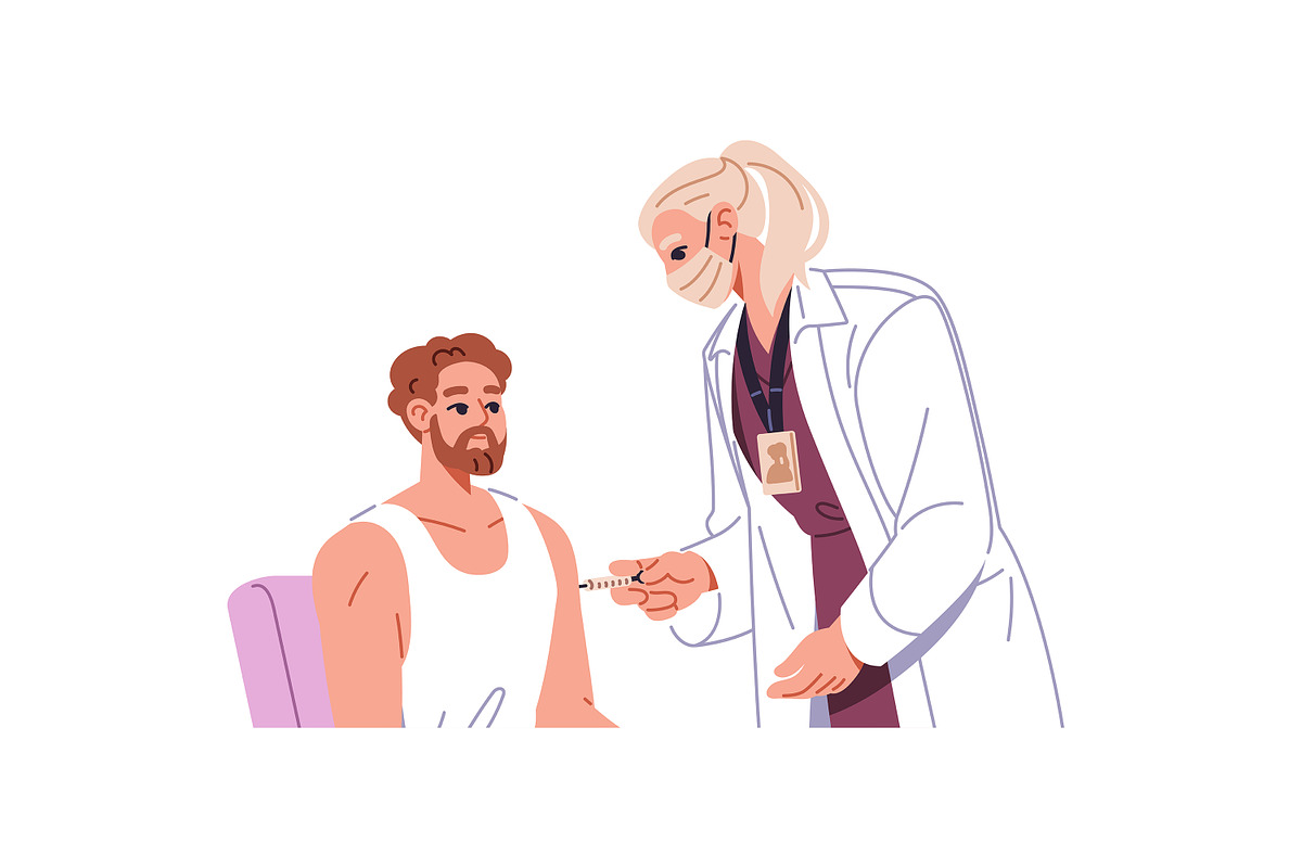 Vaccination of people set, a Healthcare Illustration by PaperTrident (Photo 8 of 8)