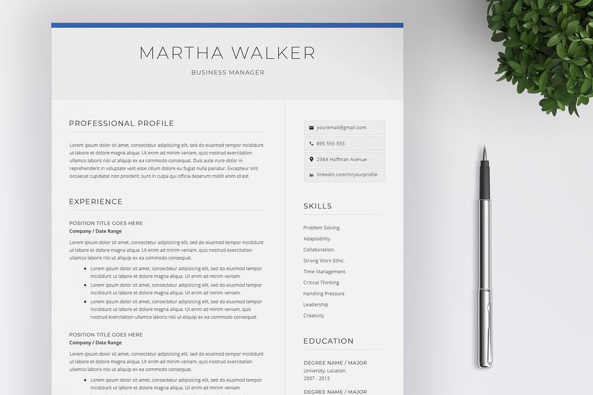 Resume & Cover Letter | CV Template, a Resume Template by SalientResume (Photo 1 of 5)
