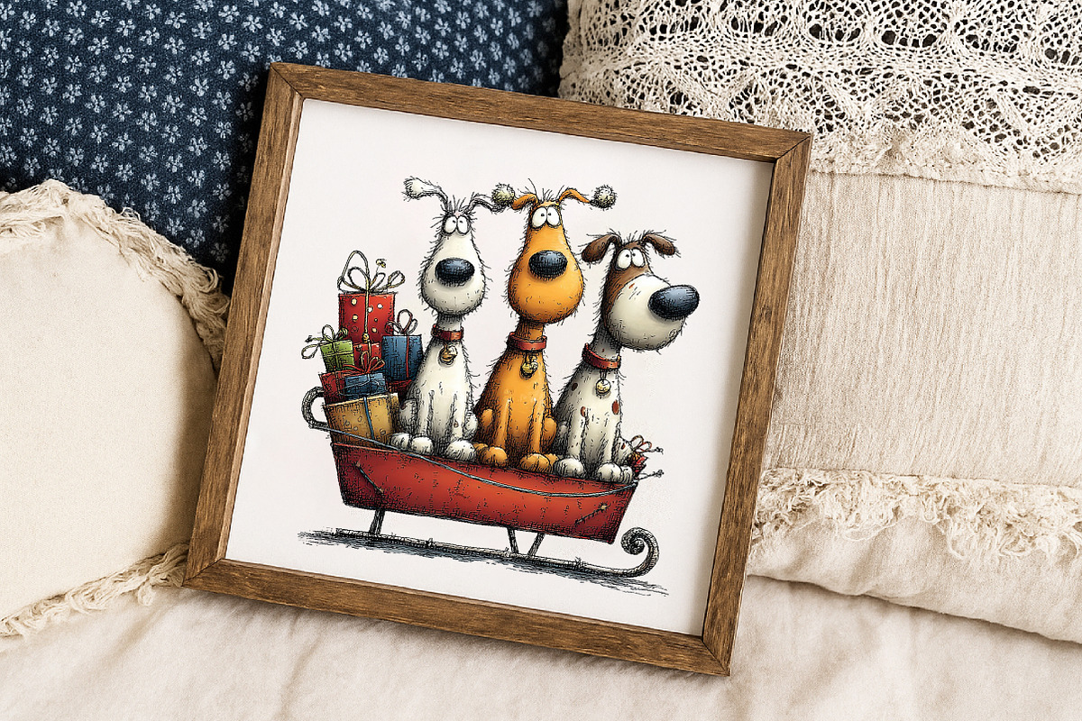 Quirky Christmas Dog Gang Clipart, an Illustration by Libby Wishes (Photo 7 of 7)
