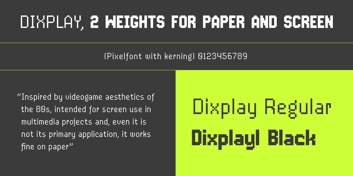 Dixplay, a Font by Emtype Foundry (Photo 5 of 6)