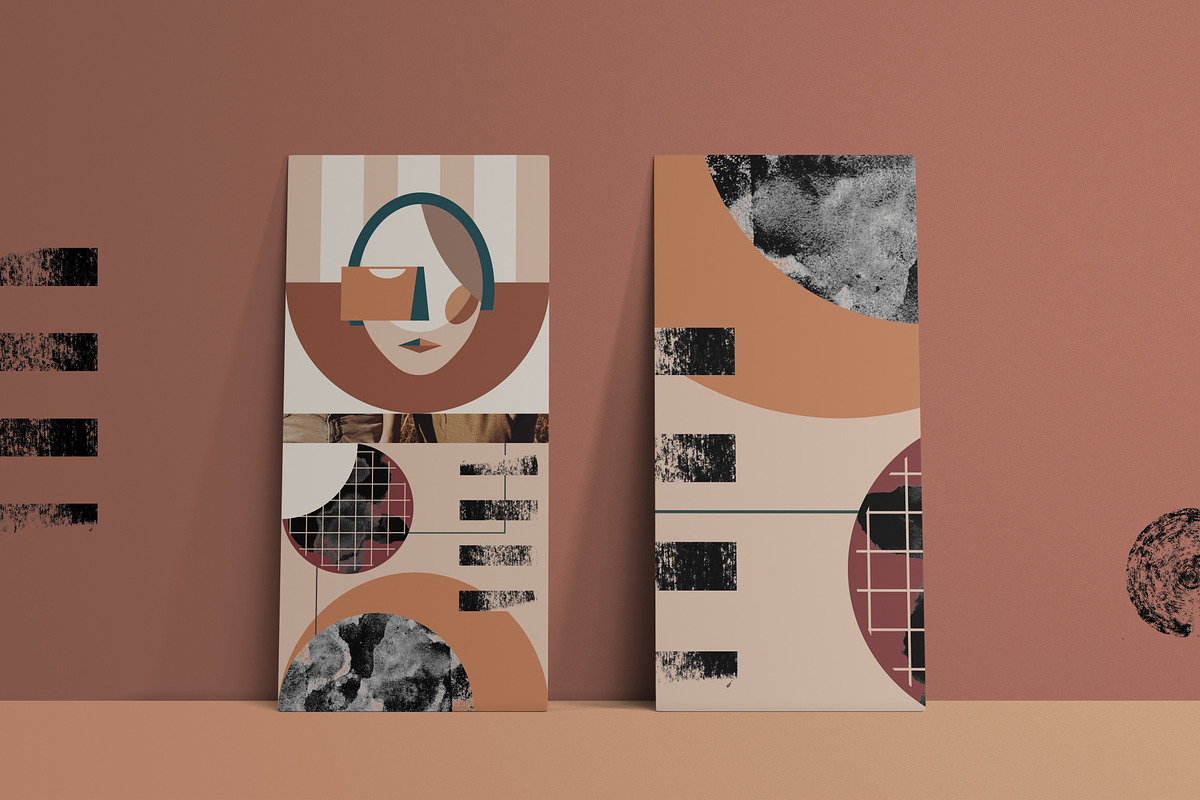 Abstract Modern faces. Geometric set, an Object Graphic by lisa_kalev (Photo 2 of 10)