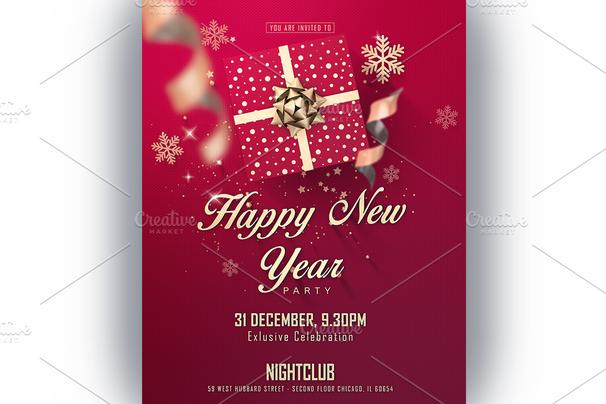Happy New Year Party Invitation, a Flyer Template by graystudio (Photo 4 of 5)