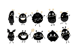 Monsters Alphabet And Illustration