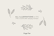 Wildflowers Line Art Botanicals, an Illustration by LifestyleCraftCo (Thumbnail 6 of 6)