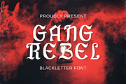 Gang Rebel | Blackletter, a Blackletter Font by filosovis (Thumbnail 1 of 5)