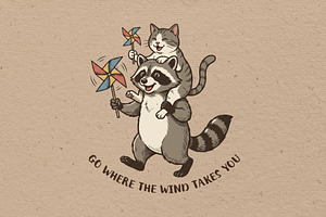 Go Where The Wind Takes You, an Animal Illustration by Vectorlina