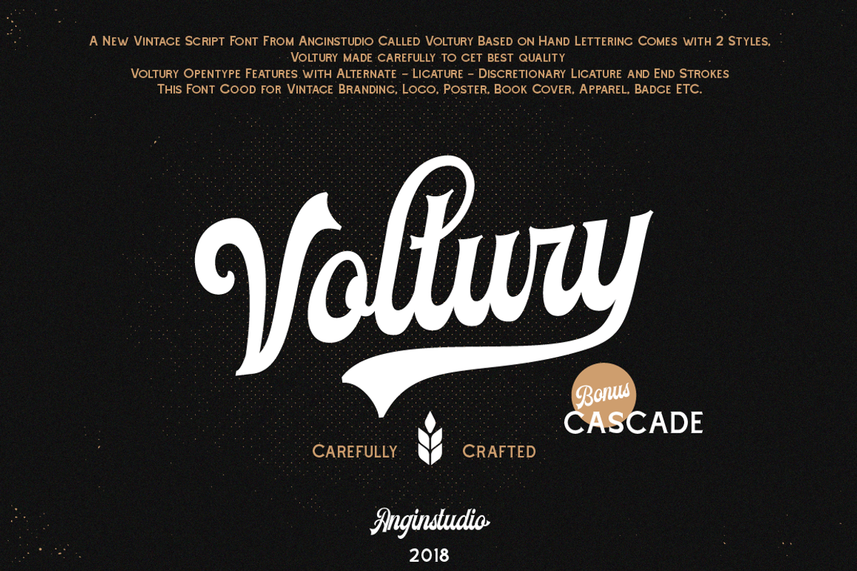 Voltury Vintage Script (with extras) preview 2