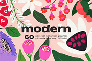 Abstract Modern Floral Graphics, a Decorative Illustration by likorbut (Thumbnail 1 of 10)