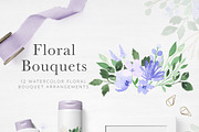 Violet Florals & Greenery Leaves, an Illustration by Momo Studio (Thumbnail 5 of 19)
