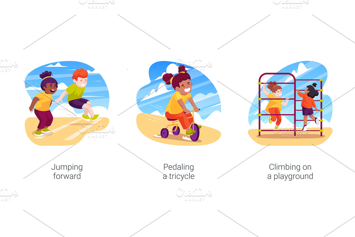 Physical development milestones, an Education Illustration by Visual ...