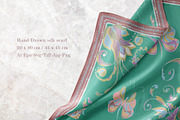 Pastel Butterfly Garden Silk Scarf, an Object Graphic by ilustrinna (Thumbnail 3 of 6)