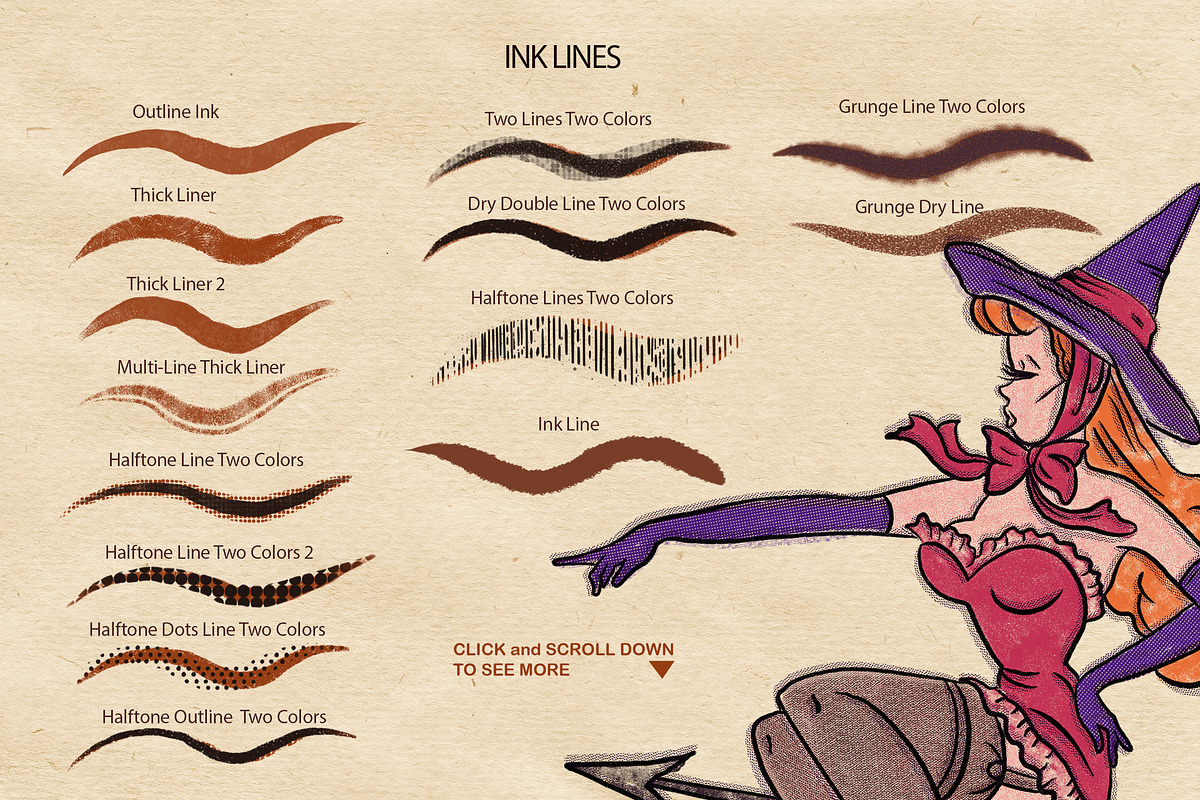 RETRO BRUSHES PROCREATE KIT, a Brush Add-On by AlexandraArt (Photo 5 of 11)