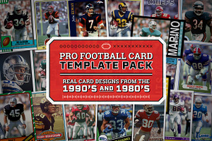 Pro Football Card Templates