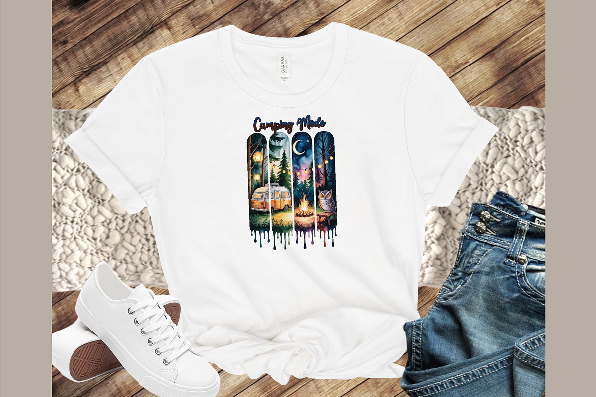Camping Mode Brushstroke Sublimation, an Illustration by Sublimation Artist (Photo 4 of 9)