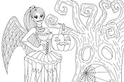 10 witches Halloween theme, an Illustration by Somjai King (Thumbnail 4 of 11)