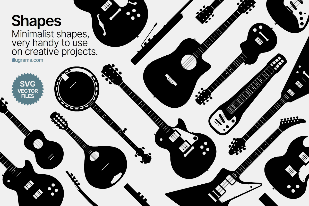 Guitar & Bass - Modern Graphics, an Object Illustration by illugrama (Photo 7 of 24)