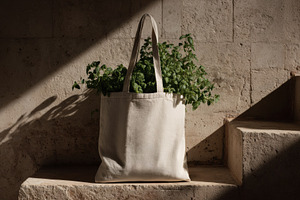 Linen bag with fresh oregano, a Food & Drink Photo by Virgo Studio