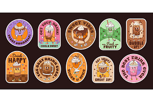 Drink and dessert characters, a Decorative Illustration by Buch&Bee