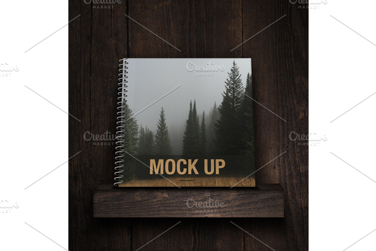 SALE - Spiral Book Cover Mockup, a Print Template by attraax (Photo 4 of 4)