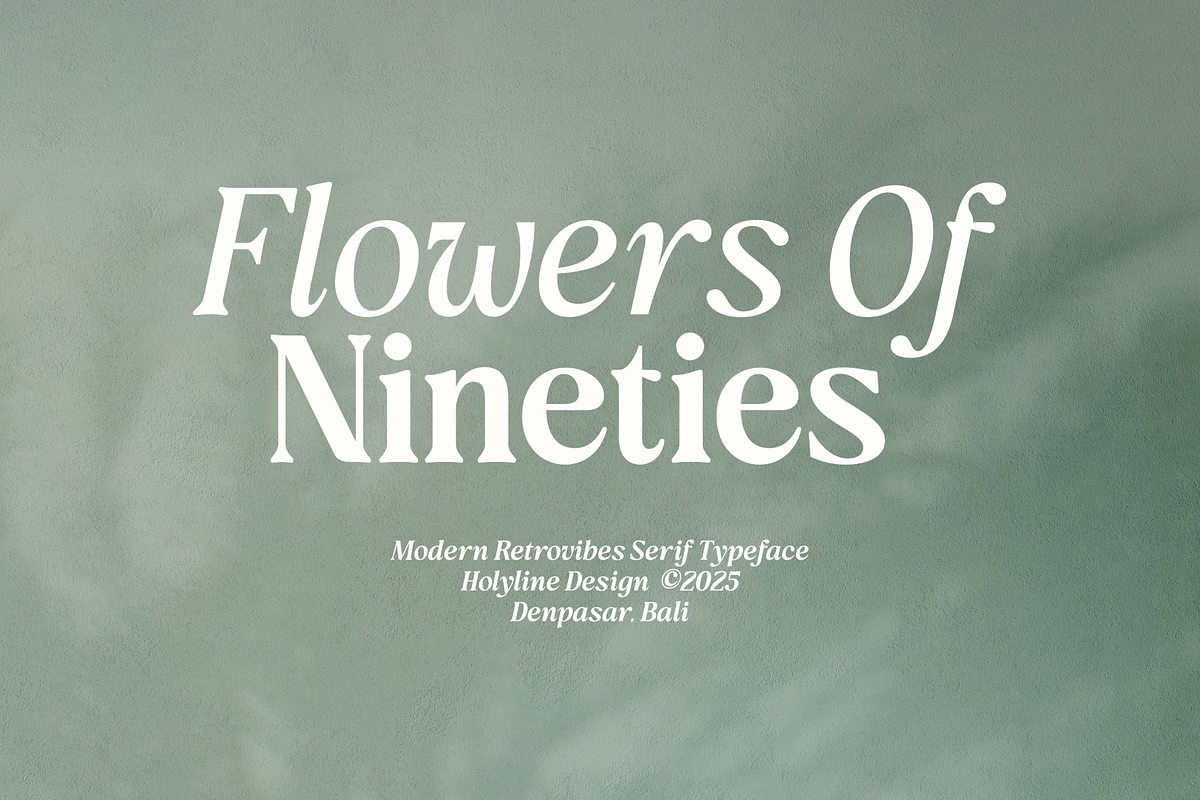 Flowers Of Nineties - (18 Fonts), a Serif Font by Holyline Design (Photo 1 of 15)