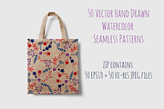 50 Watercolor Floral Patterns, a Pattern Graphic by CreativeJourney (Thumbnail 4 of 4)