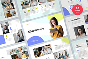Online Education PowerPoint Template, a Presentation Template by Flat Icons (Thumbnail 1 of 5)