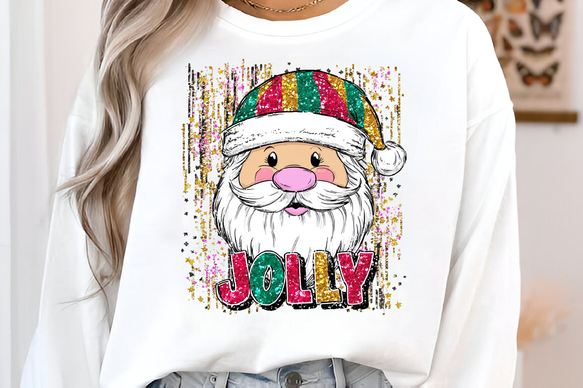 Jolly Santa Brushstroke Glitter Png, an Illustration by Libby Wishes (Photo 5 of 6)