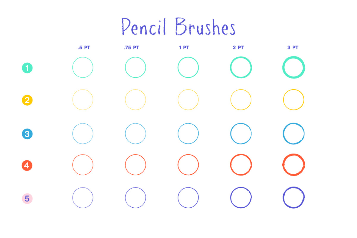 Pencil vector brushes, a Brush Add-On by Bene's shop (Photo 4 of 4)