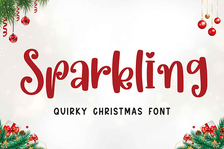 Sparkling - Christmas Font, a Handwritten Font by Mozatype