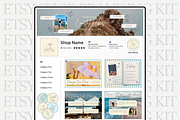 Coastal Etsy Shop Kit Template, a Branding & Logo Template by Anna Design Studio (Thumbnail 1 of 8)