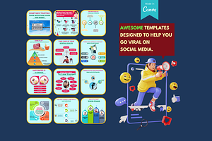 200 Lifestyle Posts - Canva Template